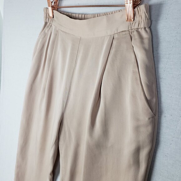 All Saints Alva Trousers Tapered Pant sz 4 Relaxed Blush Pink Ankle Crop Pockets - Picture 13 of 14